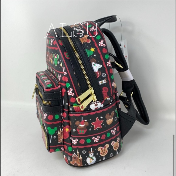 Disney Loungefly Small Backpack Black Food C20 - Picture 8 of 8